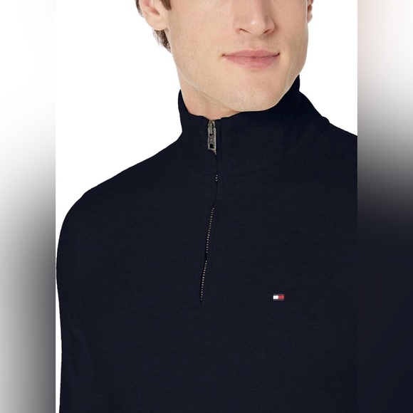 NWT Tommy Hilfiger Men's Long Sleeve Fleece Quarter Zip Pullover Size XXL - Picture 3 of 7